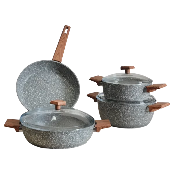 Set Tenxhere, Granit, 7 Pjesë, Ambos