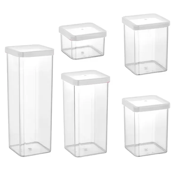 Set Kavanoz, Plastikë, 5 Copë