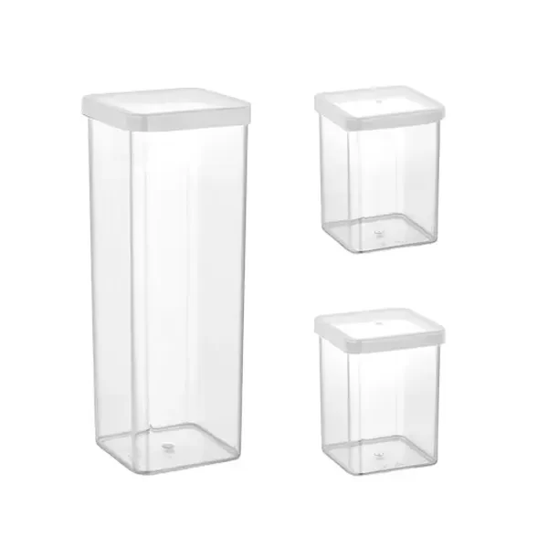 Set Kavanoz, Plastikë, 3 Copë