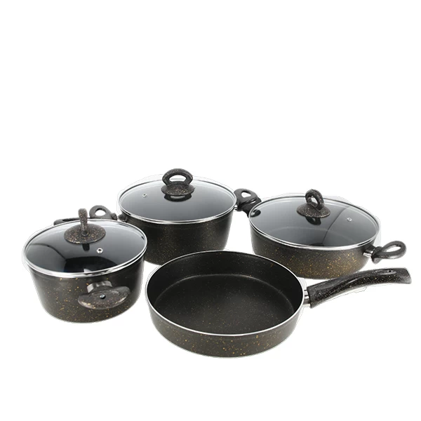 Set Tenxhere, Alumin-Granit, 7 Pjesë, Zeze