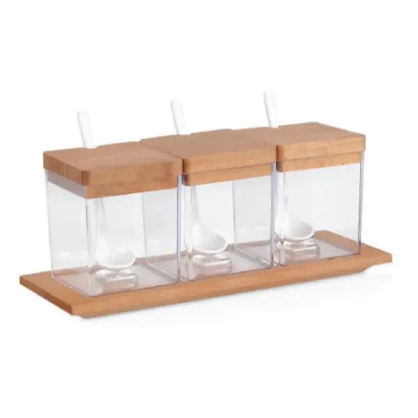 Set Kavanoza, 3 Copë, Plastikë, 300ml