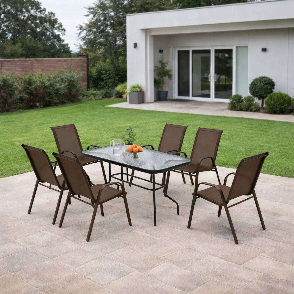 Set Kopshti, 6 Karrige (Kafe), 90x150cm
