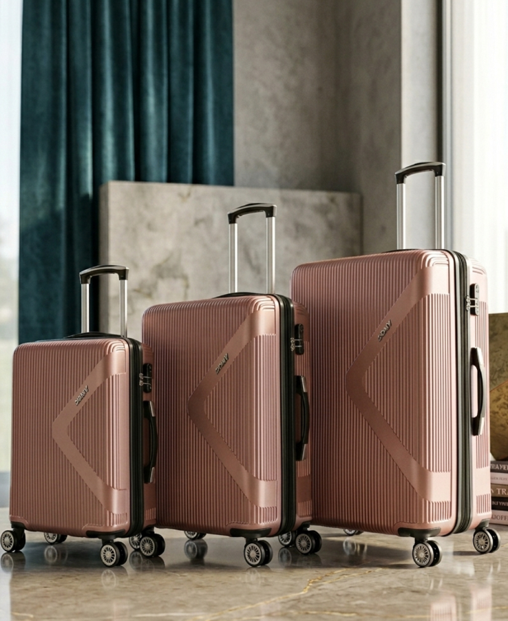 Set Valixhe, 20/24/28, Rose Gold OMASKA