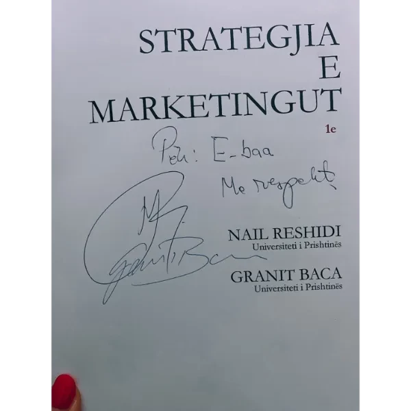 E-baa në Promovimin e librit Strategjia e Marketingut.